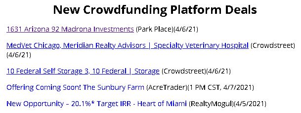 Crowdfunding Platform Deals